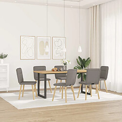 Vidaxl Chaises à Manger - Lot de 6 - Taupe Tissu