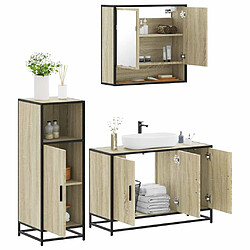 vidaXL Ensemble de meubles de salle de bain 3 pcs chêne sonoma