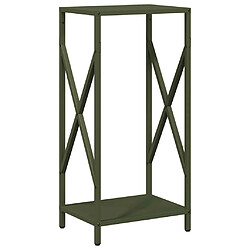 vidaXL Portant de bois chauffage vert olive 34x25x70 cm