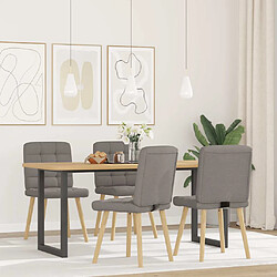 vidaXL Chaises à manger lot de 4 taupe tissu