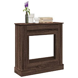 vidaXL Cadre de cheminée chêne marron 90x30x90 cm bois d'ingénierie 