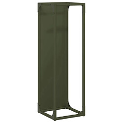 vidaXL Portant de bois chauffage vert olive 25x25x80 cm