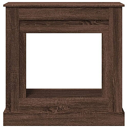 Avis vidaXL Cadre de cheminée chêne marron 90x30x90 cm bois d'ingénierie