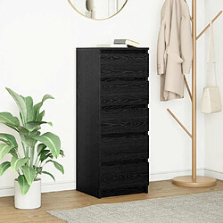 vidaXL Buffet, Armoire avec Pieds, Meuble de Rangement, Organisateur de Salon Salle de Séjour Intérieur, Moderne, Noir Bois d'Ingénierie