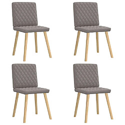 vidaXL Chaises à manger lot de 4 taupe tissu