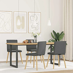 vidaXL Chaises à manger lot de 4 gris foncé tissu