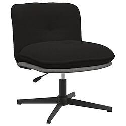 VidaXL Chaise pivotante de bureau - Noir bouclé