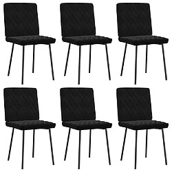 Vidaxl Chaises à Manger - Lot de 6 - Noir Velours