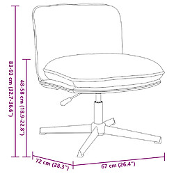 VidaXL Chaise de bureau pivotante bleu pas cher