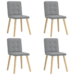 vidaXL Chaises à manger lot de 4 gris clair tissu