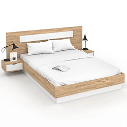 Idmarket Lit double SANTA 140 x 190 cm