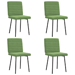 vidaXL Chaises à manger lot de 4 vert clair velours