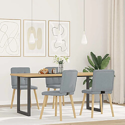 vidaXL Chaises à manger lot de 4 gris clair tissu