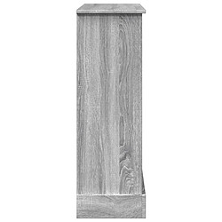 Acheter vidaXL Cadre de cheminée sonoma gris 90x30x90 cm bois d'ingénierie