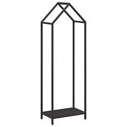 vidaXL Portant de bois chauffage noir 40x25x120 cm