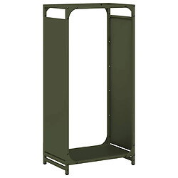 vidaXL Portant de bois chauffage vert olive 44x28x90 cm