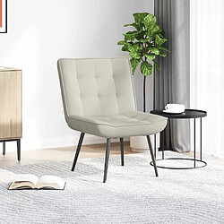 vidaXL Chaise de relaxation Velours Crème