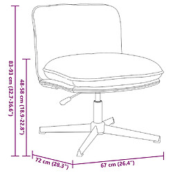 vidaXL Chaise Pivotante de Bureau - Crème Bouclé pas cher