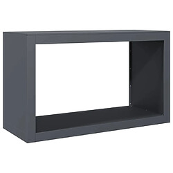 vidaXL Portant de bois de chauffage anthracite 100x40x60 cm acier