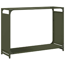 vidaXL Portant de bois chauffage vert olive 90x28x65 cm