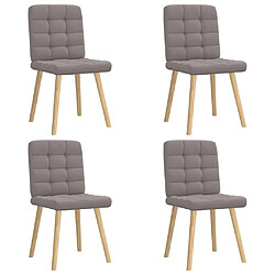 vidaXL Chaises à manger lot de 4 taupe tissu