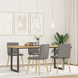 vidaXL Chaises à manger lot de 4 taupe tissu