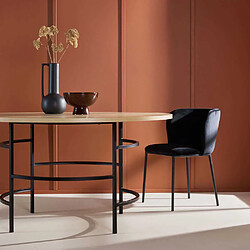 Venture Home Table de repas ronde Ø140 cm Copenhagen beige, noir.