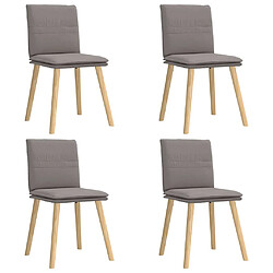 vidaXL Chaises à manger lot de 4 taupe tissu