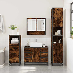 Avis vidaXL Ensemble de meubles de salle de bain 3 pcs Chêne fumé