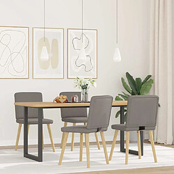 Vidaxl Chaises à manger - Lot de 4 - Taupe Tissu