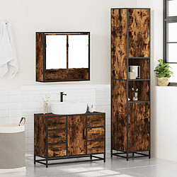 Acheter vidaXL Ensemble de meubles de salle de bain 3 pcs Chêne fumé