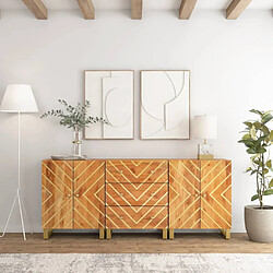 Vidaxl Armoires Latérales 3 pièces Marron et Noir