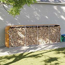 vidaXL Porte-bûches - Marron clair