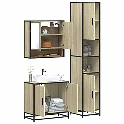 vidaXL Ensemble de meubles de salle de bain 3 pcs chêne sonoma