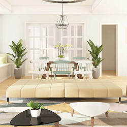 Avis Vidaxl Canapé-lit à 2 places - Crème