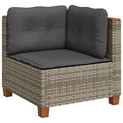 VidaXL Canapé d'angle jardin