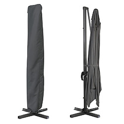 Avis Idmarket market Parasol Déporté Rotatif CALVI Gris 3x4 m