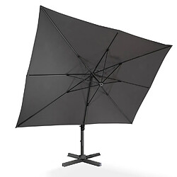 Acheter Idmarket market Parasol Déporté Rotatif CALVI Gris 3x4 m