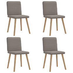 vidaXL Chaises à manger lot de 4 taupe tissu