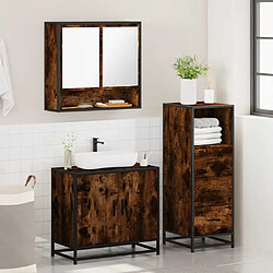 Acheter vidaXL Ensemble de meubles de salle de bain 3 pcs Chêne fumé