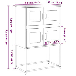 vidaXL Buffet haut - Rose pas cher
