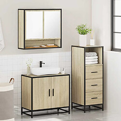 Acheter vidaXL Ensemble de meubles de salle de bain 3 pcs chêne sonoma