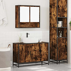 Avis vidaXL Ensemble de meubles de salle de bain 2 pcs Chêne fumé