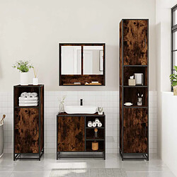 Avis vidaXL Ensemble de meubles de salle de bain 3 pcs Chêne fumé
