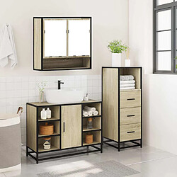 Acheter vidaXL Ensemble de meubles de salle de bain 3 pcs chêne sonoma