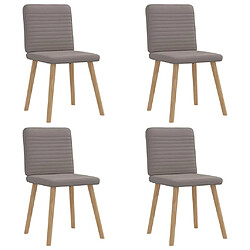 Vidaxl Chaises à manger - Lot de 4 - Taupe Tissu