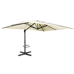 Idmarket market Parasol Déporté Rotatif CALVI Écru 3x4 m