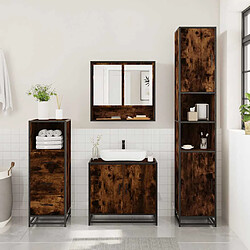 Avis vidaXL Ensemble de meubles de salle de bain 3 pcs Chêne fumé