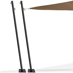 Idmarket 2 poteaux voile ombrage 2,2M