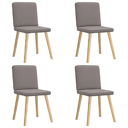 vidaXL Chaises à manger lot de 4 taupe tissu